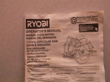 Ryobi Circular Saw csb125/csb125vn operator manual