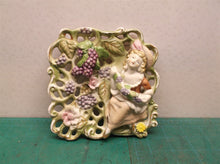 Vintage Capodimonte Porcelain Wall hanging Rococo