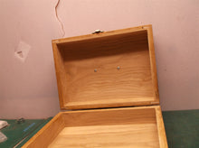 brass wood latching vintage box with handle