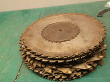 stack of 27 circular saw blades 3 to 7 inch for crafts or misc.