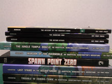 lot of misc. Minecraft books 5 by mark Cheverton 4 by winter Morgan paperbacks 9