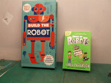 lot of misc. build a robot toy game and 1 book "house of robots" by James Patter