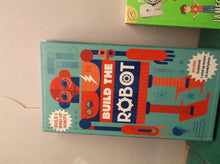 lot of misc. build a robot toy game and 1 book "house of robots" by James Patter