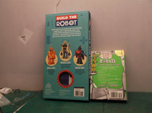 lot of misc. build a robot toy game and 1 book "house of robots" by James Patter
