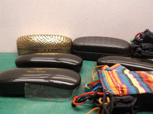 assorted lot of glasses case and cloth holders