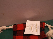 NWT Wondershop Buffalo Check Plaid Fabric Wine Bag Gift Bag Wrapping Rope Ties