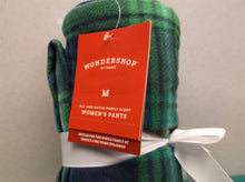 Wondershop Women's M Blue Green Plaid Fleece Pajama Lounge Sleep Pants