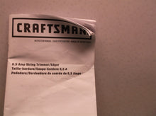 instruction manual for CRAFTSMAN 6.5-Amp 14-in Corded Electric String Trimmer cm