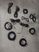 assorted lot of 11 1/4 inch mono to mono cables
