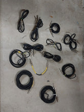 assorted lot of 11 1/4 inch mono to mono cables