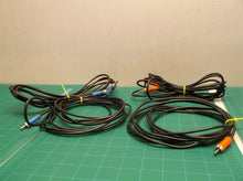 lot of 2 blue male & red to male rca cables