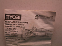 operators manual for Ryobi 7 in. 4.8 Amp Tabletop Tile Saw