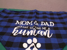 mom and dad are getting me a human bandana for dogs red/blue