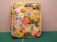 yellow floral art case for pencils, brushes, markers, etc