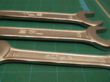 lot of 3 unknown brand Chinese open wrenches 2 24mm-22mm, 1 17mm-14mm