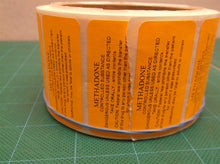 methadone control sticker roll half