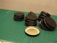 lot of 25 Black Metal Lid with Plastisol Liner 3 5/8 x 3 5/8