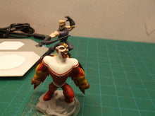 Disney Infinity portal with black widow, hawkeye, falcon, ironman