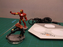 Disney Infinity portal with black widow, hawkeye, falcon, ironman
