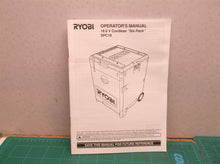 instruction manual for RYOBI 18.v Cordless "SIX PACK" SPC18