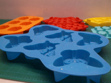 lot of 6 ice cube makers 1 pumpkin, 1 butterfly, 1 dog bone and paw, 3 mickey mo