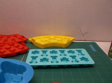 lot of 6 ice cube makers 1 pumpkin, 1 butterfly, 1 dog bone and paw, 3 mickey mo