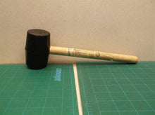 Small RUBBER 12 oz MALLET 1.75" Head Diameter sheet metal HardWood HANDLE HAMMER