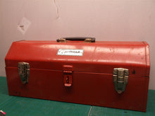 Vintage Lumidor red toolbox 19 3/4, 8, 7