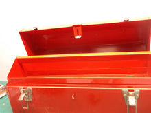Vintage Lumidor red toolbox 19 3/4, 8, 7