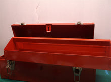 Vintage Lumidor red toolbox 19 3/4, 8, 7