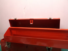 Vintage Lumidor red toolbox 19 3/4, 8, 7