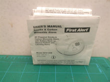 Manual only for a BRK-First Alert SC9120B Carbon Monoxide & Smoke Alarm, 120V AC