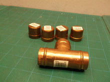 WATTS Tee Copper 3/4" & 4 3/4" copper caps