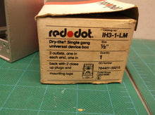 red dot ih3-1-lm single gang box 1/2" hole