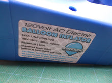 120 volt ac electric balloon inflator blue