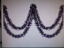 26.2 Feet Halloween Tinsel Garland Purple Bat Garland Hanging Decorations for Ha