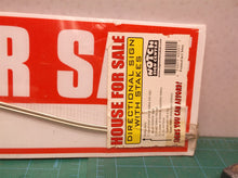 HOUSE FOR SALE - DIRECTIONAL ARROW SIGN - 5.5 x18 - RED