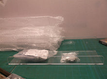 Set of 4 acrylic clear floral shelves