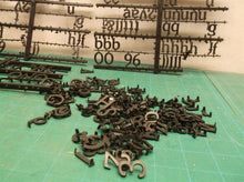 Lot of assorted small black letters for sign with 2 pin attachment