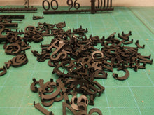Lot of assorted small black letters for sign with 2 pin attachment