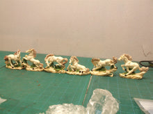 Lot of 6 horse statues