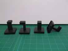 4 black square towel hooks