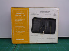 electric organizer leather case brookstone