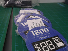 25 1800 tequila price stickers & 1 upright display