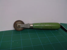 Vintage Tracing Wheel wooden Sewing Tool Green 6"