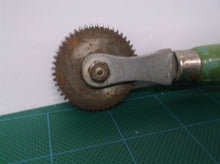 Vintage Tracing Wheel wooden Sewing Tool Green 6"