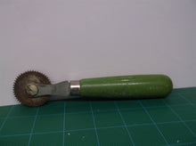 Vintage Tracing Wheel wooden Sewing Tool Green 6"