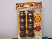 Ruby Sliders Flexible Chair Sliders BulbHead 8 Pack Dark Walnut Floor Protector