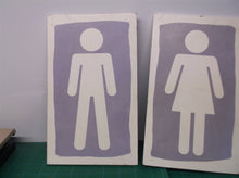 Men's and Women's Restroom Symbol Wood Wall Decor