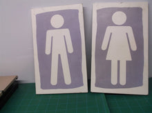 Men's and Women's Restroom Symbol Wood Wall Decor